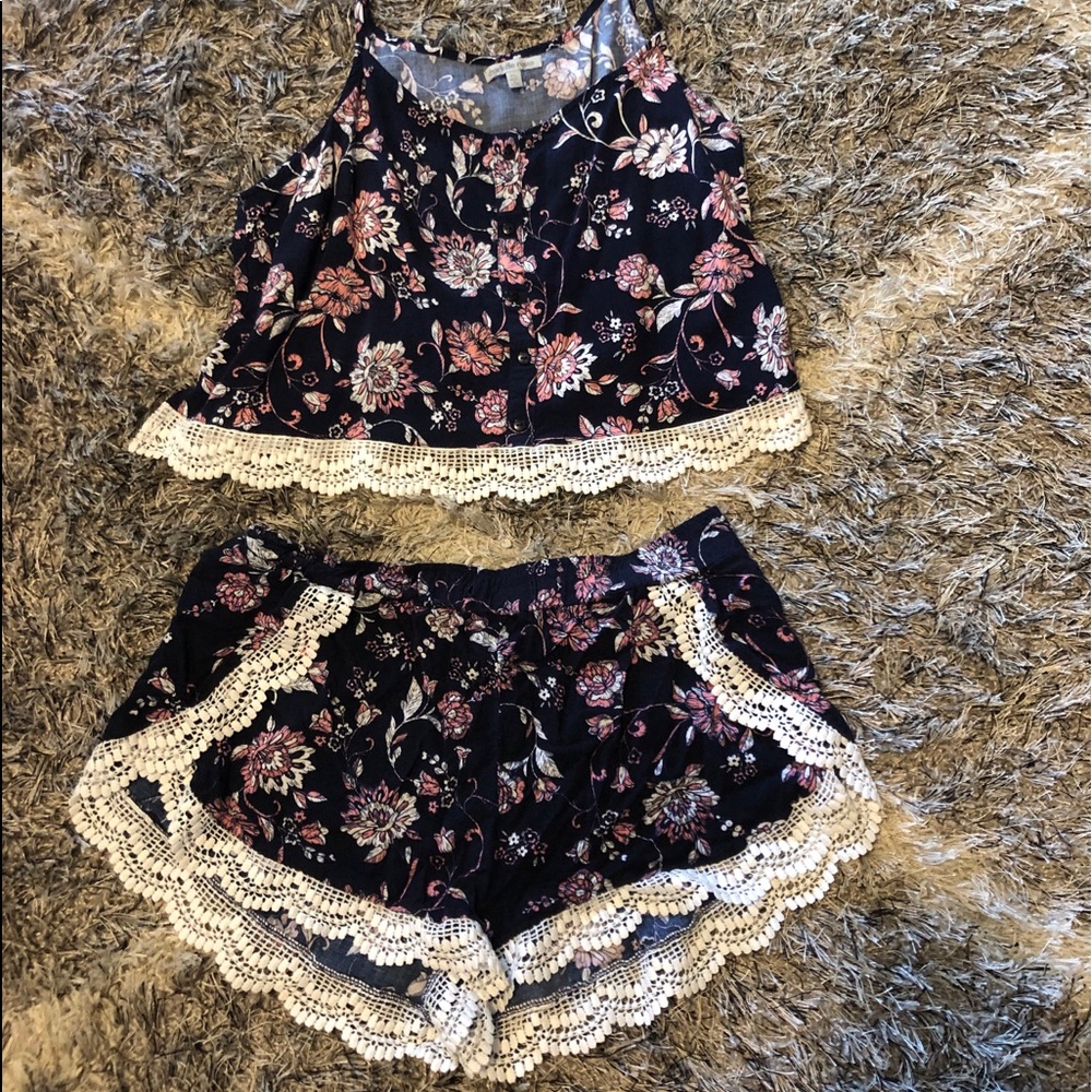 Two piece floral set